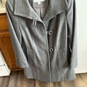 Relativity Women's Gray Pea Coat